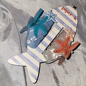 Piper K Starfish Hair Clips Brand New  Ls M